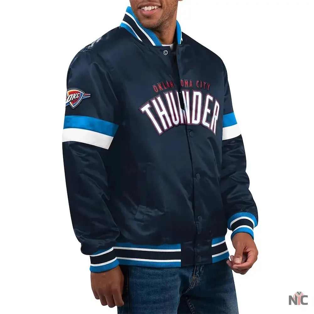 Home Game Oklahoma City Thunder Navy Jacket Clanton Jacket