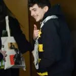 Timothee Chalamet Black and Yellow Stripe Hoodie