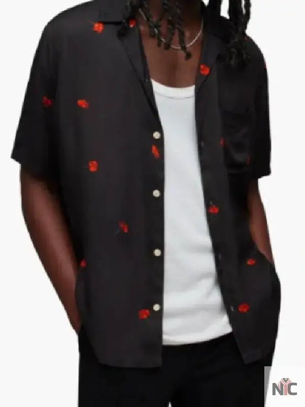 Hot Ones S27 Aaron Paul Poppies Floral Print Shirt Clanton Jacket