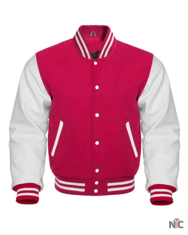 Hot Pink Varsity Jacket Clanton Jacket