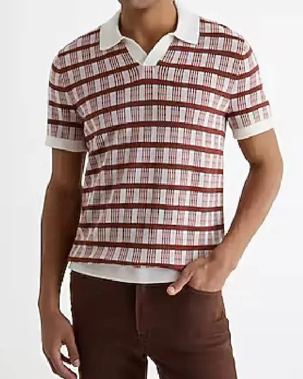 House of Payne S14 Calvin Payne Red Printed Polo Shirt