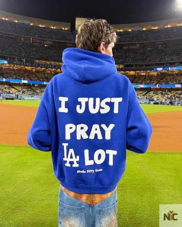 I Just Pray A Lot Dodgers Hoodie Clanton Jacket