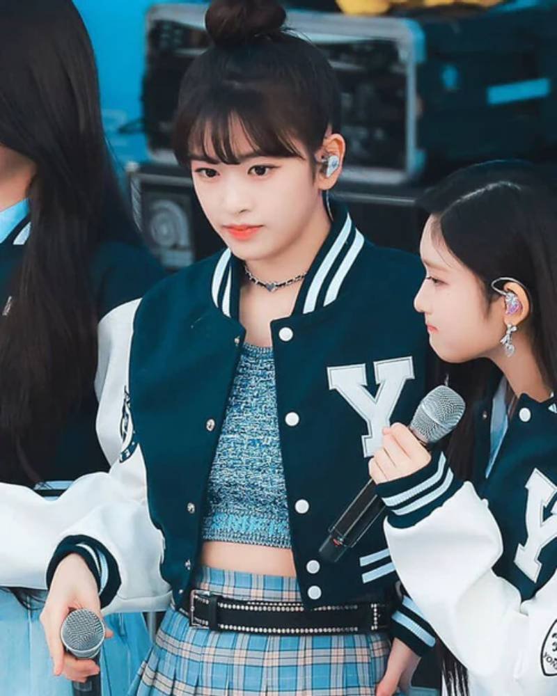 IVE Wonyoung Yonsei University Varsity Jacket Clanton Jacket