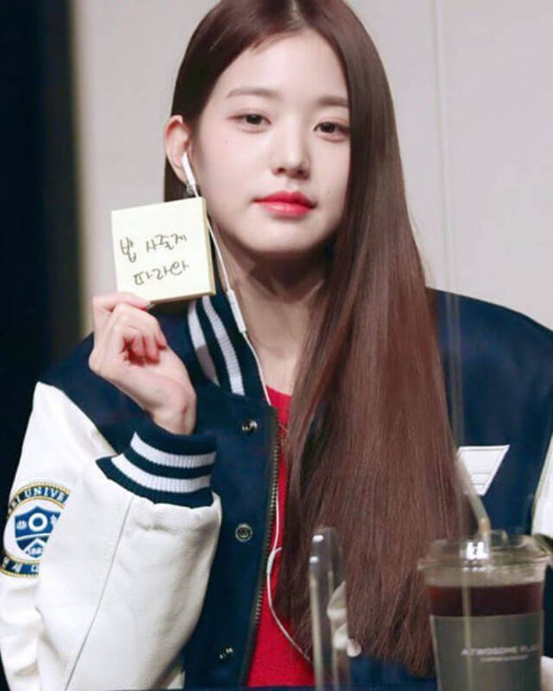 IVE Wonyoung Yonsei University Varsity Jacket Clanton Jacket