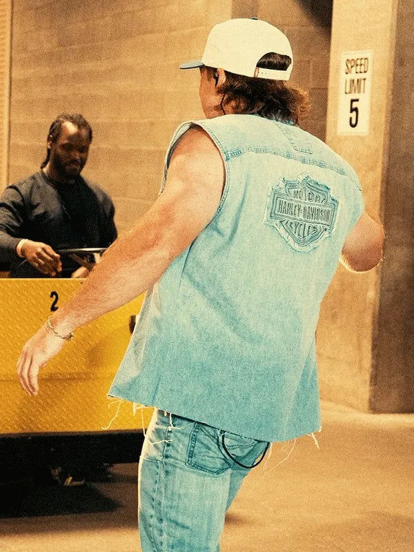 I’m The Problem Tour 2025 Morgan Wallen Blue Vest Clanton Jacket