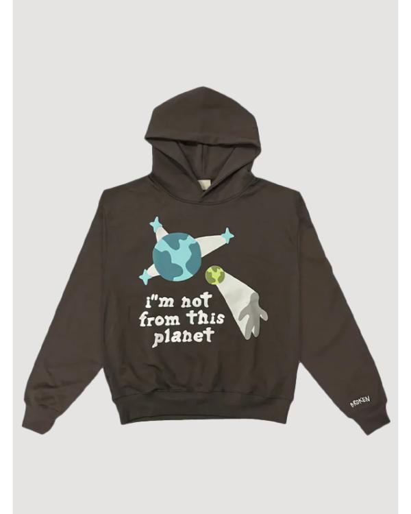 I’m Not From This Planet Brown Hoodie Clanton Jacket