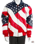 Independence Day American Flag Leather Jacket Clanton Jacket