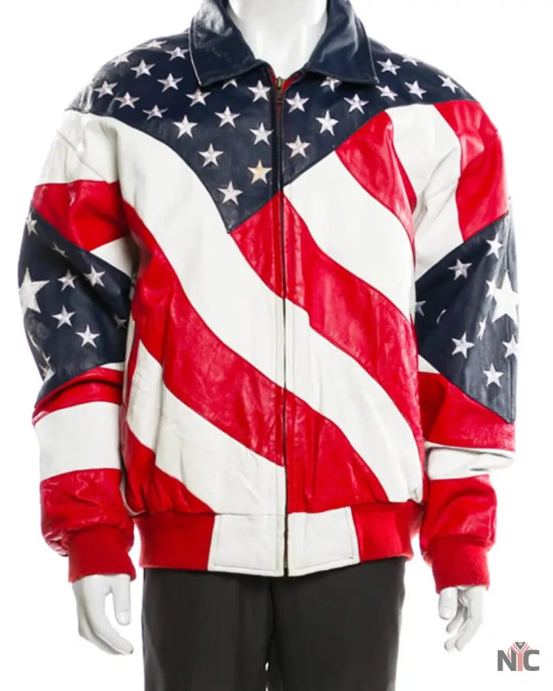 Independence Day American Flag Leather Jacket Clanton Jacket
