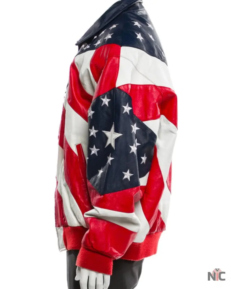 Independence Day American Flag Leather Jacket Clanton Jacket