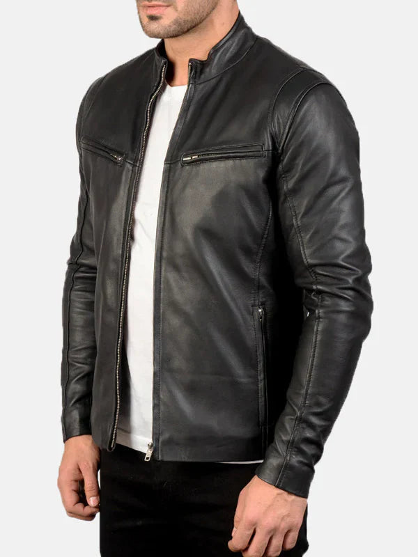 Ionic Black Leather Jacket
