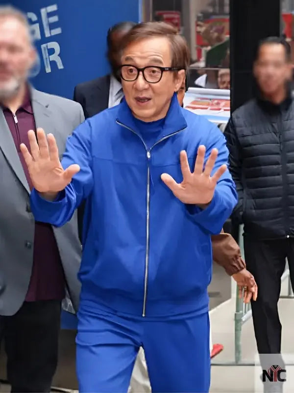 Jackie Chan NYC 2025 Blue Jacket Clanton Jacket
