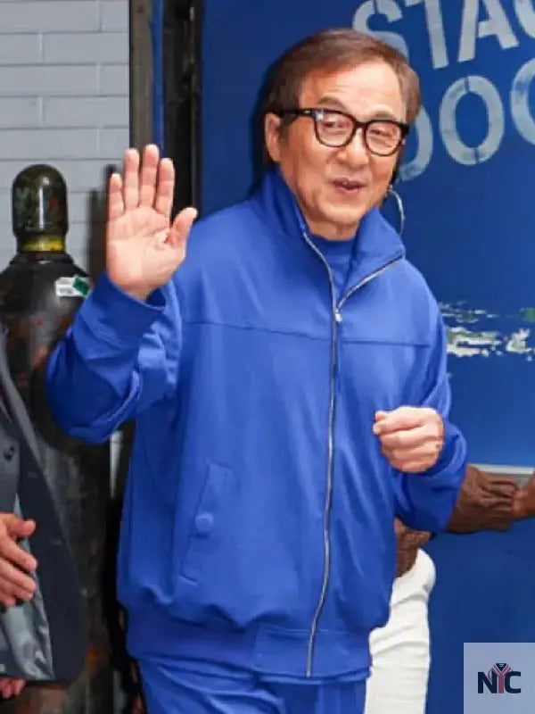 Jackie Chan NYC 2025 Blue Jacket Clanton Jacket