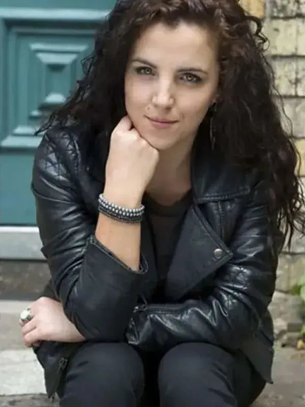 Jamie-Lee O’Donnell Black Leather Jacket Derry Girls