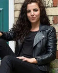 Jamie-Lee O’Donnell Black Leather Jacket Derry Girls