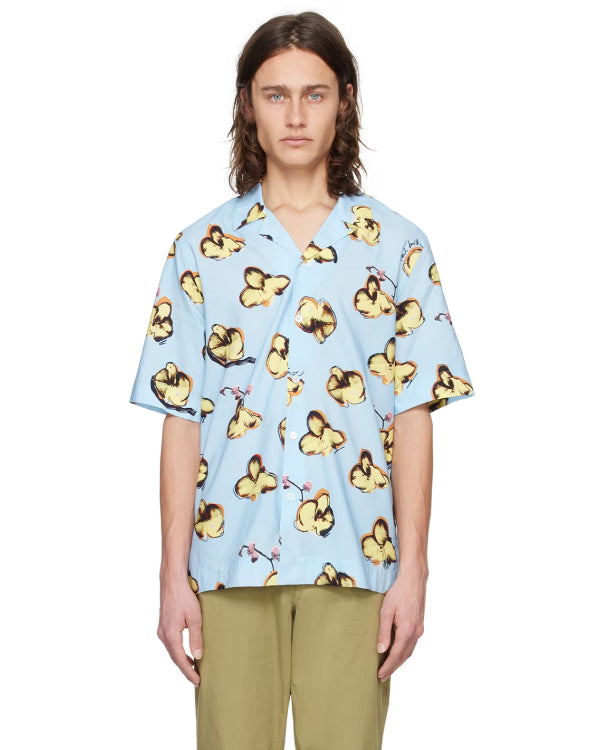 Malice S01 David Duchovny Green Orchid Print Shirt
