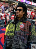 Jay-z Super Bowl 2024 Las Vegas Print Leather Jacket Clanton Jacket