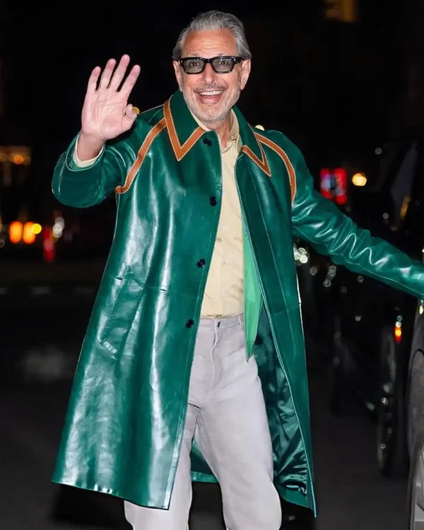 Jeff Goldblum SAG-AFTRA Foundation Conversations Leather Coat