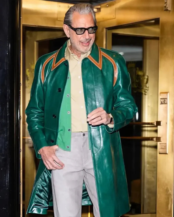 Jeff Goldblum SAG-AFTRA Foundation Conversations Leather Coat