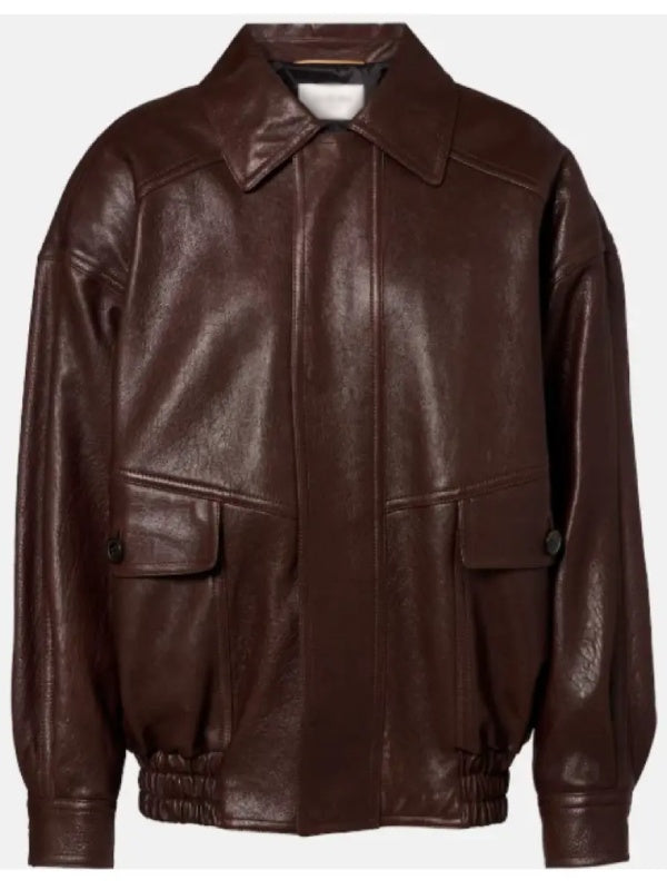 Jennifer Lopez Office Romance 2026 Brown Leather Jacket WorthVee