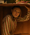 Jingle Bell Heist Olivia Holt Striped Shirt