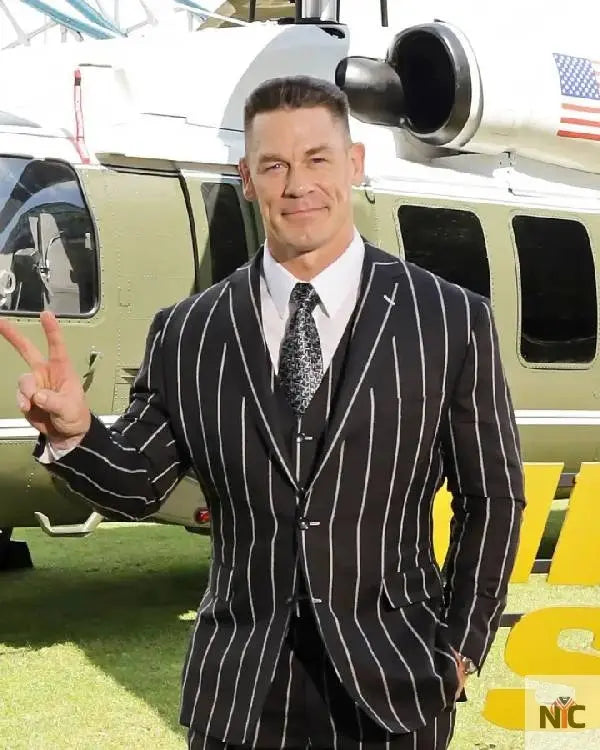 John Cena Head Of State Screening Striped Blazer Clanton Jacket