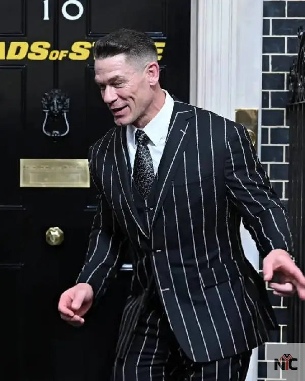 John Cena Head Of State Screening Striped Blazer Clanton Jacket
