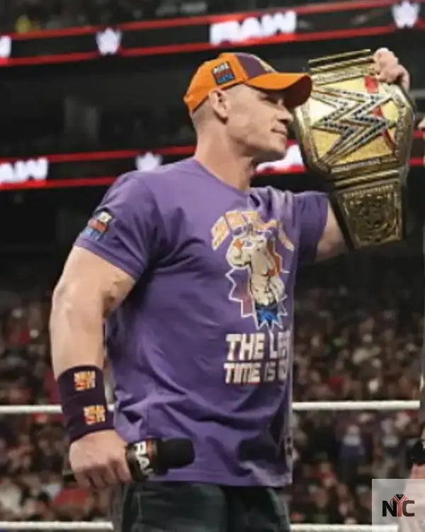 John Cena Monday Night RAW Purple T-Shirt Clanton Jacket