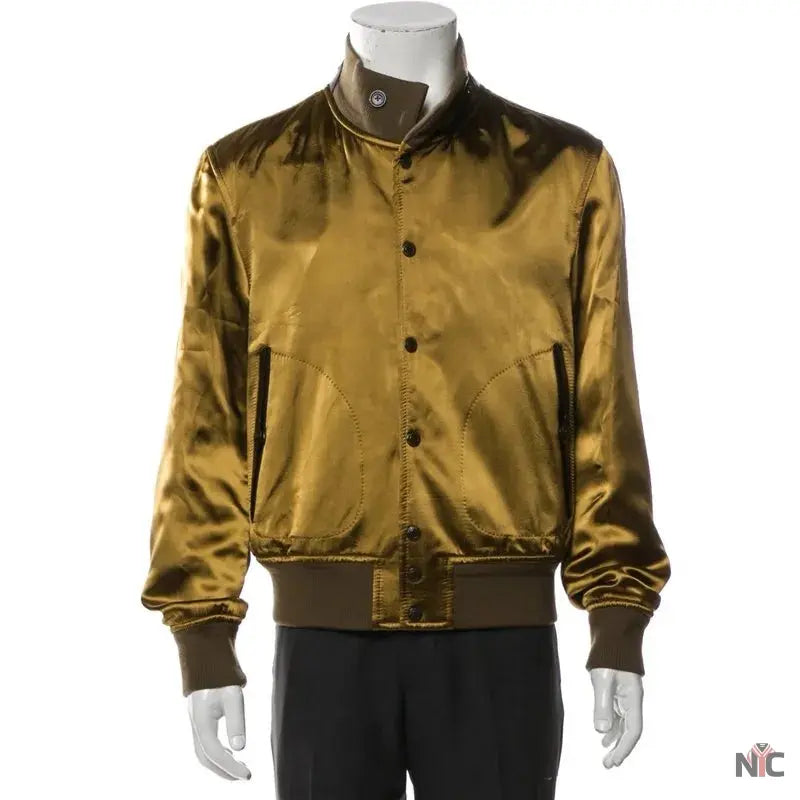 John Legend The Voice Olive Silk Bomber Jacket - Clanton Jacket