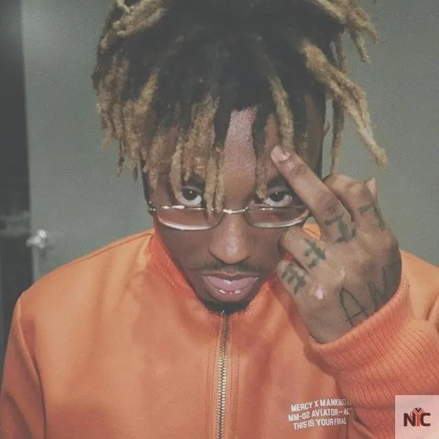 Juice Wrld Or­ange Avi­a­tor Jack­et Clanton Jacket