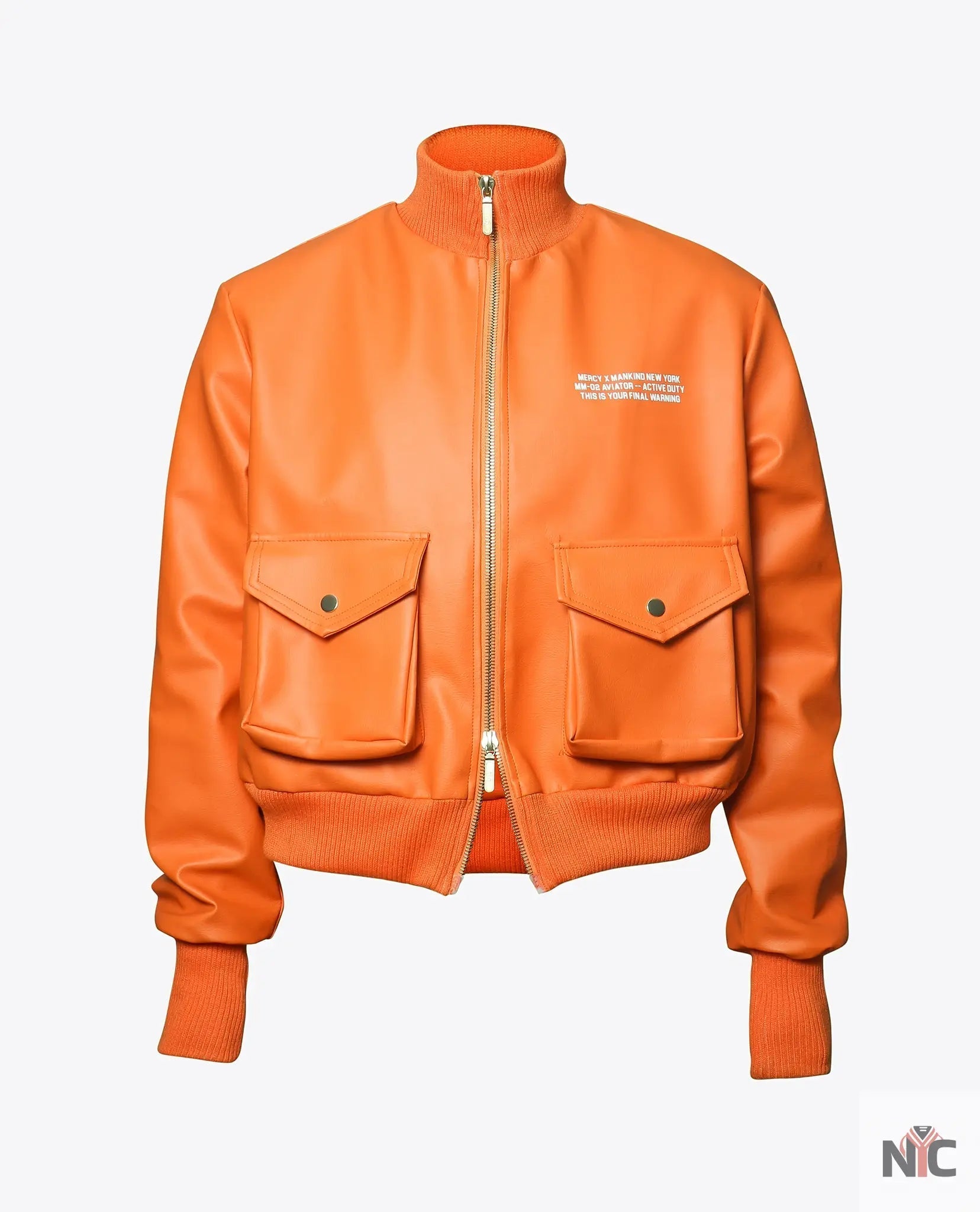 Juice Wrld Or­ange Avi­a­tor Jack­et Clanton Jacket