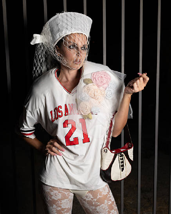 Julia Fox LA White Jersey Clanton Jacket