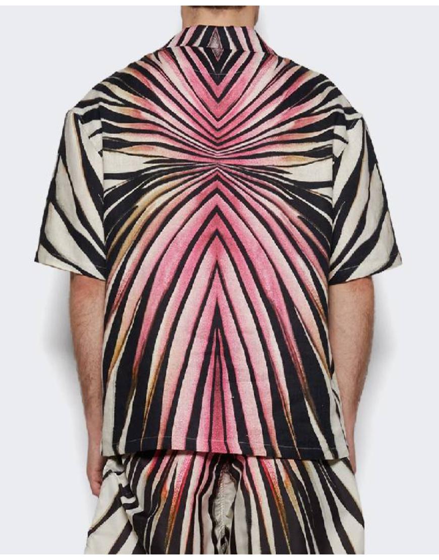 E! News 2025 Travis Kelce Pink Printed Shirt Clanton Jacket