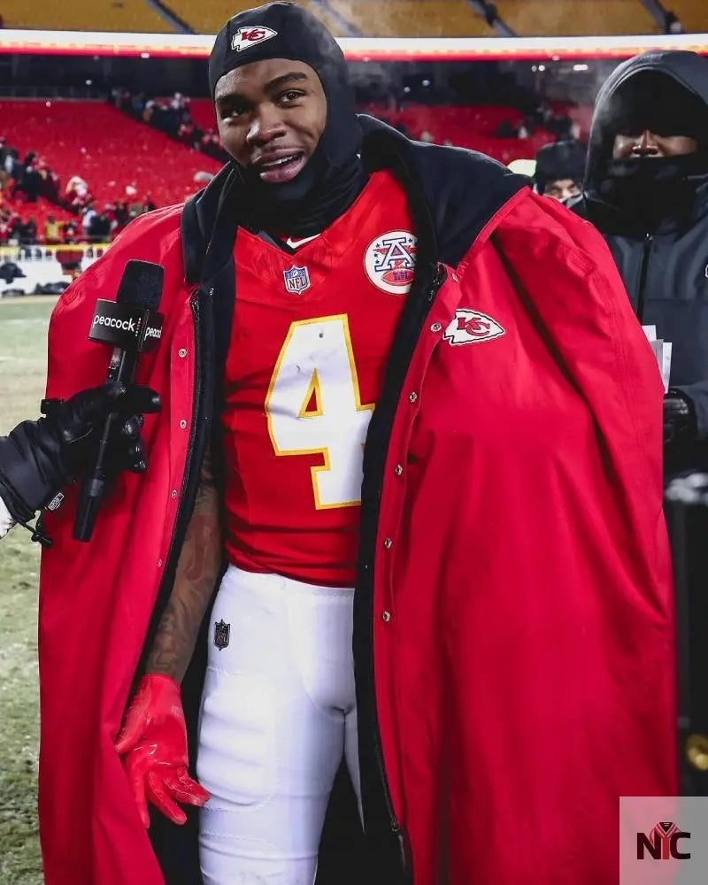 Kansas City Chiefs Sideline Cape Coat Clanton Jacket