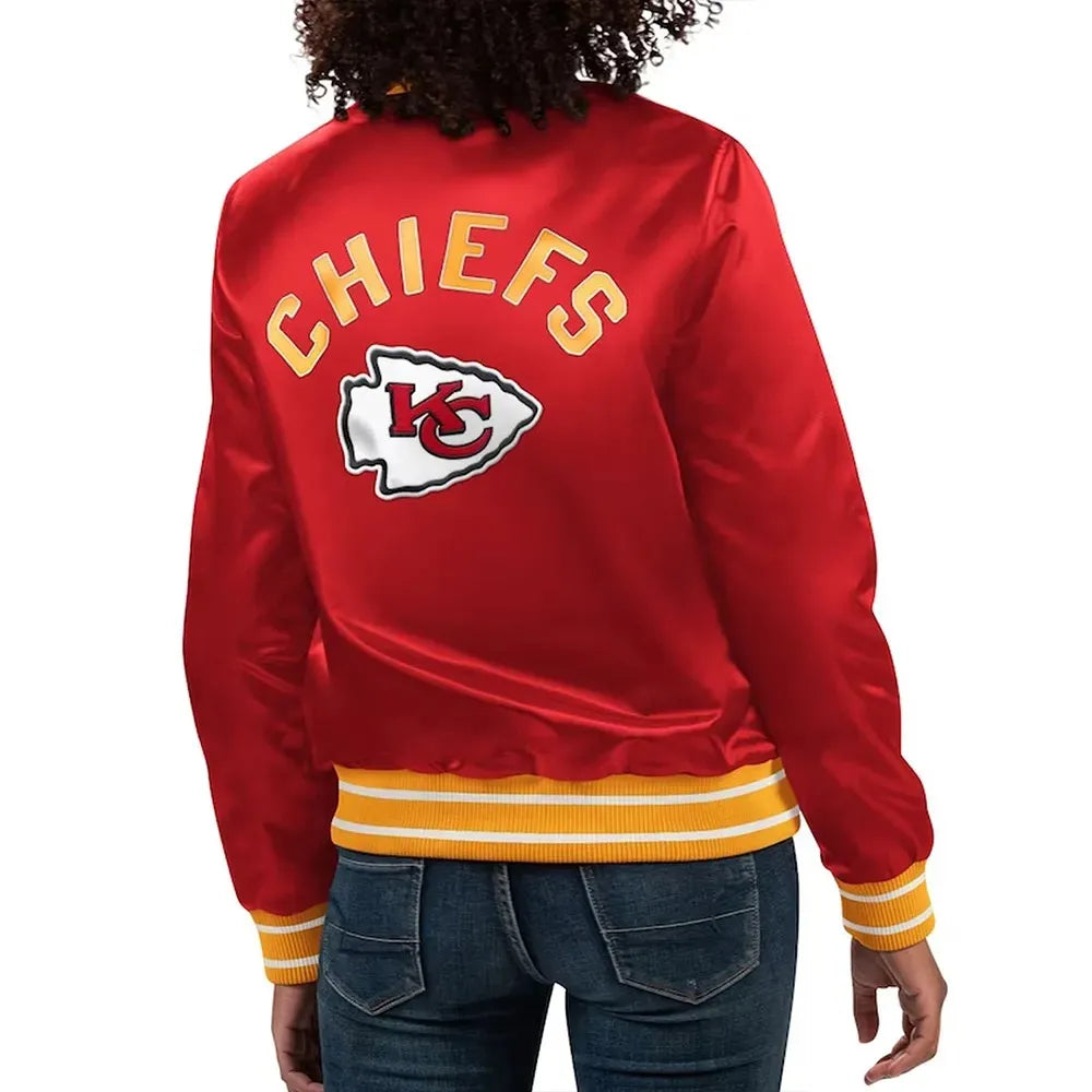 Kansas City Chiefs Full Count Red Satin Jacket