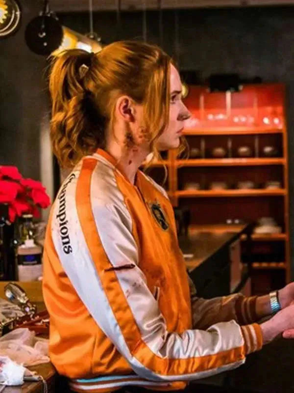 Karen Gillan Gunpowder Milkshake Bomber Jacket Clanton Jacket