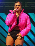 Karol G Innovation Tour Pink Puffer Jacket