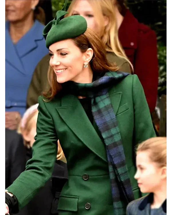 Kate Middleton Green Long Coat Shopotiny
