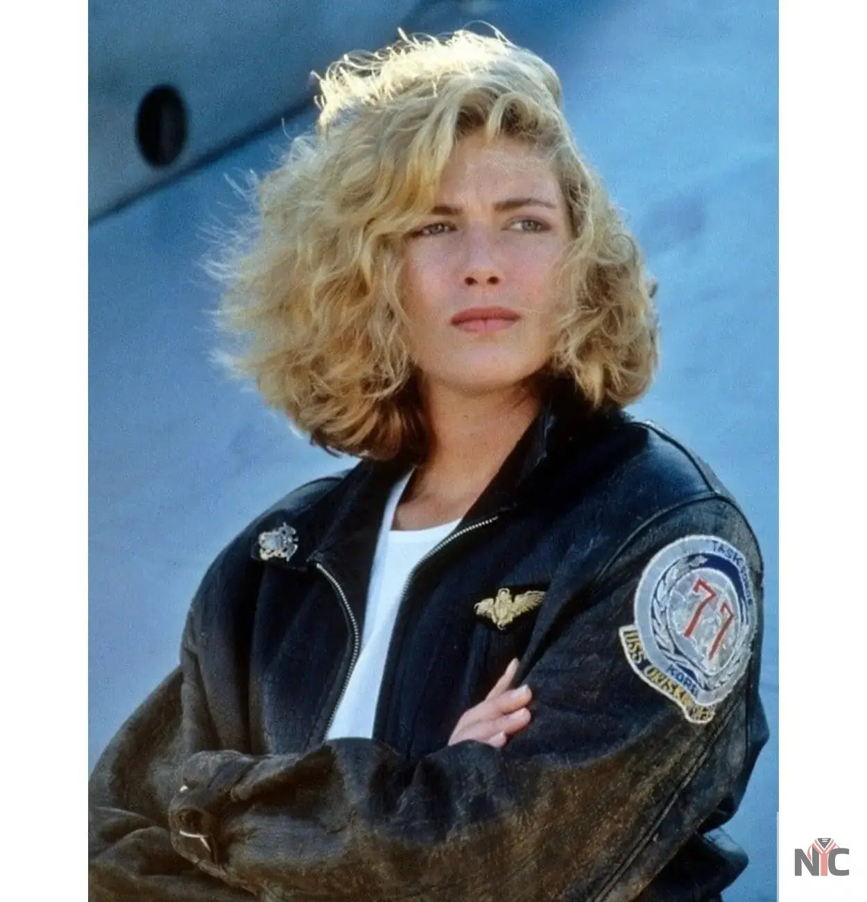 Kelly McGillis Top Gun Leather Jacket Clanton Jacket