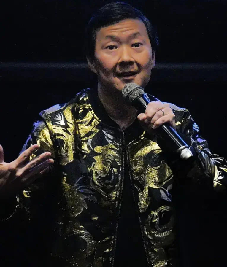 Ken Jeong KPop Demon Hunters Metallic Gold Jacket Shopotiny