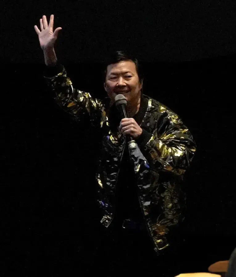 Ken Jeong KPop Demon Hunters Metallic Gold Jacket Shopotiny