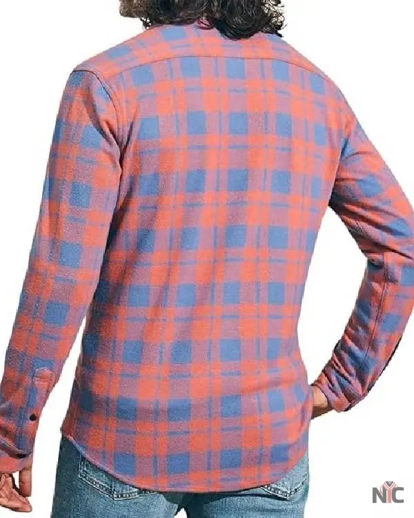 Kevin Costner’s the West Rose Blue Plaid Shirt Clanton Jacket