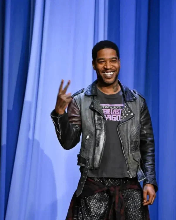 The Tonight Show S12 Kid Cudi Black Leather Jacket Clanton Jacket