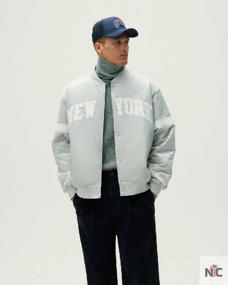 Kith For The New York Knicks Empire Satin Bomber Jacket Clanton Jacket