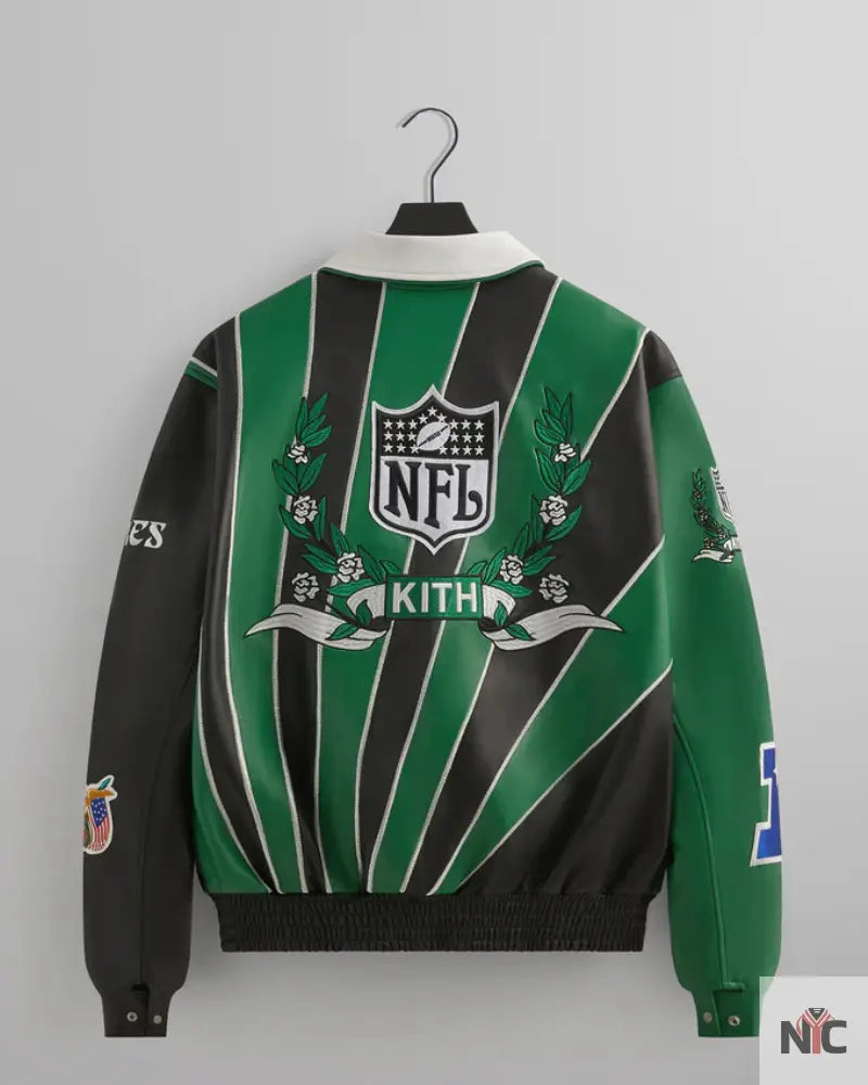 Kith & Jeff Hamilton for the NFL: Eagles Leather Varsity Jacket Clanton Jacket
