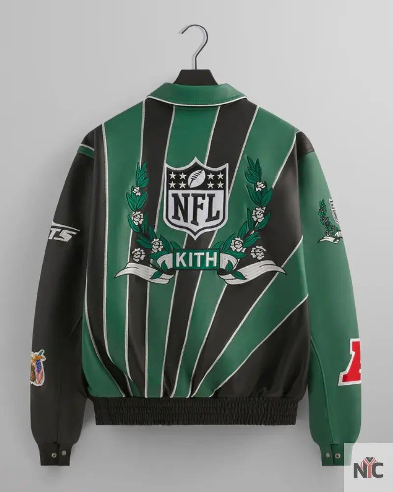 Kith & Jeff Hamilton for the NFL: Jets Leather Varsity Jacket Clanton Jacket