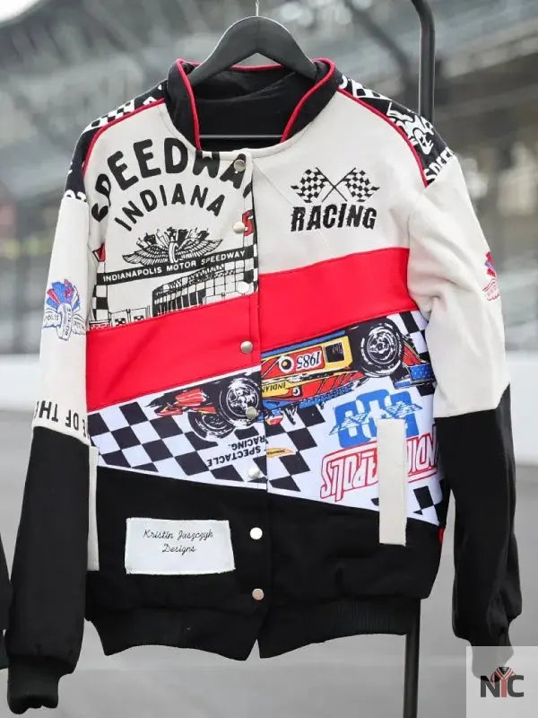 Kristin Juszczyk Indy 500 Cotton Racing Jacket Clanton Jacket