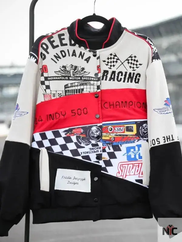 Kristin Juszczyk Indy 500 Cotton Racing Jacket Clanton Jacket