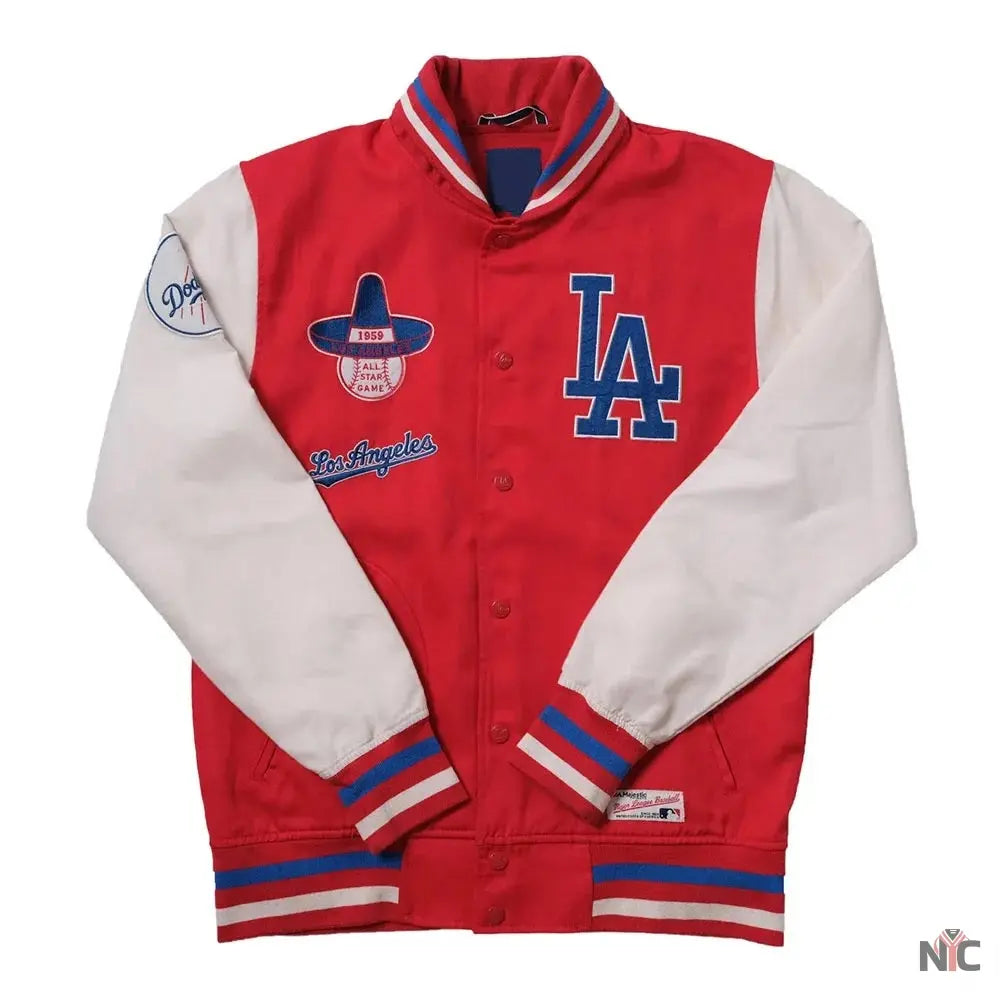 LA Dodgers 1959 and White Varsity Jacket Clanton Jacket