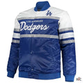 LA Dodgers Coaches Royal Blue And Gray Varsity Jacket Clanton Jacket