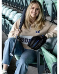 LA Dodgers Women’s Night Quarter Zip Beige Sweatshirt